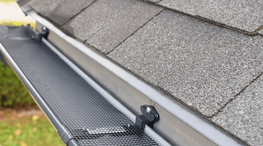 residential gutter guard in the daylight