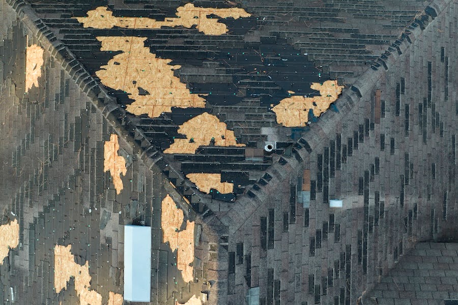 Image of a rooftop needing repair